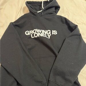 Casual Black Hoodie from Lonely Ghost